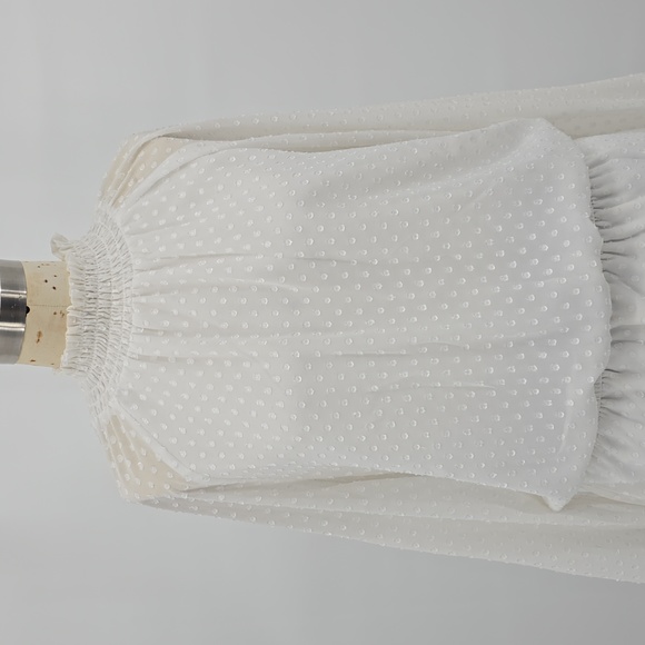 Yumi Kim Swiss Dot White Class Act Dress Size L - Picture 2 of 9